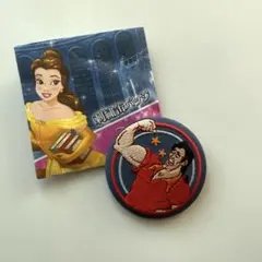 美女と野獣　刺繍缶バッチ　ガストン