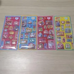 【文具女子博】マインドウェイブ　たのしいおもちゃシール　全4種セット