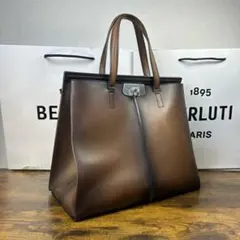 美品 定価82万 Berluti ルティ LUTI 38 パティーヌトートバッグ - メルカリ