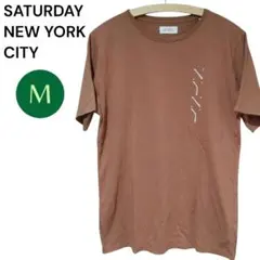 SATURDAY NEW YORK CITY Tシャツ M ブラウン 綿100%のサムネイル