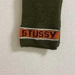 STUSSY オリーブグリーン ニットマフラー