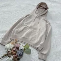 【ジーユー】GU スウェットプルパーカー(長袖) ベージュ L ●