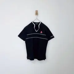 ルコックゴルフ 半袖Tシャツ 黒　ゴルフウェア メンズ　M