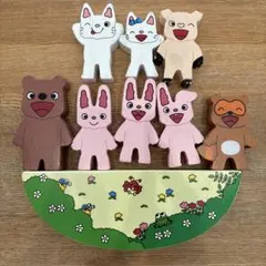 ノンタン　絵本の積み木　プレイセット人形 8体セット