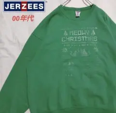 ジャージーズ　00年代　海外古着　スウェット　トレーナー　ビッグサイズ　緑