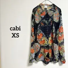 【美品✨】cabi XSフラワープリント 長袖シャツ