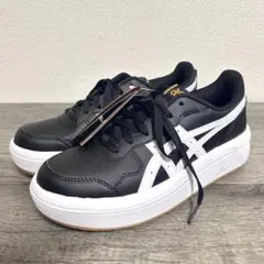 タグ付 JAPAN S ST 1203A289 厚底スニーカー 25.5cm 黒