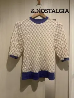 &.NOSTALGIA 半袖 トップス パープル ホワイト