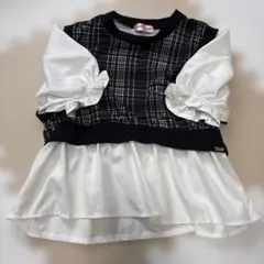 【美品】子ども用 トップス　半袖　ブラック