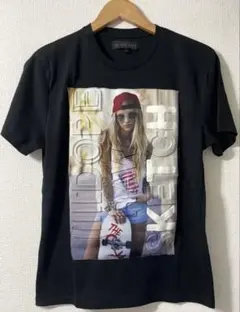 in the attic フォトプリントTシャツ Y2K ストリート 黒のサムネイル