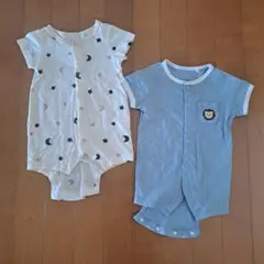 西松屋　半袖　60～70　カバーオール　ロンパースプレオール