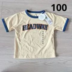 新品 100cm Tシャツ 半袖 イエロー トップバリュ COOL ロゴデザイン