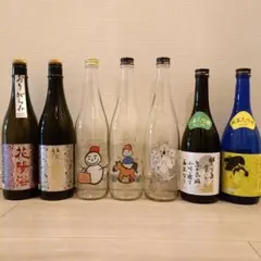 限定品日本酒　空き瓶7本セットのサムネイル
