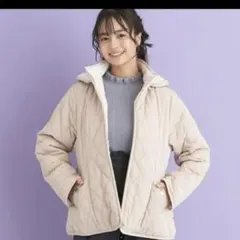 美品★メゾピアノジュニア　サーモライト　キルティングコート　160