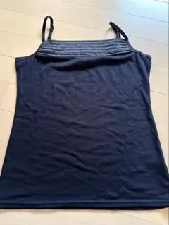 黒ラメ入りラインキャミソール