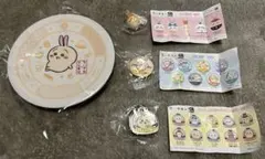 くら寿司コラボ 寿司皿、フィギュア、缶バッジ、マグネットシートうさぎセット