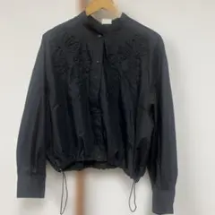 刺繍ブラウス　haco! 黒