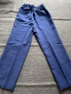 青色ワイドレッグスラックス