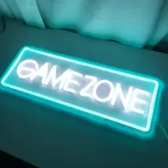 ゲーミングライト GAME ZONE ネオンライト風 調光機能付き