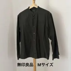 無印良品 長袖シャツ ダークグリーンのサムネイル