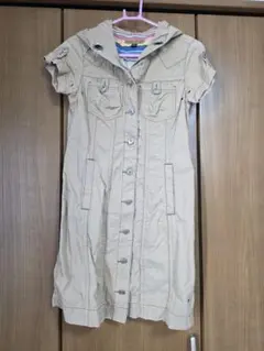 tommy jeans 半袖シャツワンピース ベージュのサムネイル