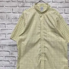 ブルックスブラザーズ半袖シャツ！イエロー　チェックL 0526のサムネイル