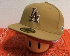【NEW ERA】ロサンゼルス・ドジャース・キャップ・ベージュ・58.7㎝