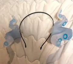 リリコラム タコおばけ ツノカチューシャ 水色×白