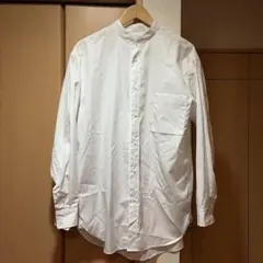 ユニクロ　ジルサンダー　UNIQLO +J 丸首　長袖シャツ Lホワイト