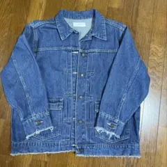 B.C.STOCK 濃い青フリンジデニムジャケット