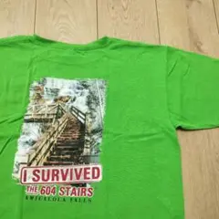 US古着 キッズT I SURVIVED THE 604 STAIRS ユースL