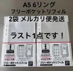 セリアA5 6リング フリーポケットリフィル 2袋