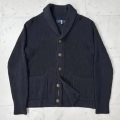 美品 ポロラルフローレン ショールカラーカーディガン チャコールグレー Sサイズ