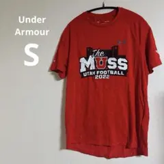 Under Armour 【S】ユタ大学 フットボール 応援Tシャツ レッド