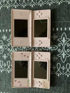 ピンク DS Lite 本体 キャラクターシール付き2台セット