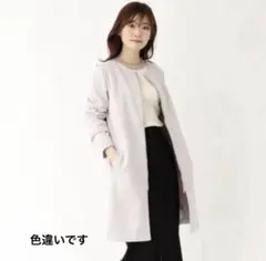 【未使用】ITS'DEMO スエードタッチ ノーカラーコートのサムネイル