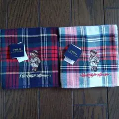 ポロラルフローレンタオルハンカチ２枚セット