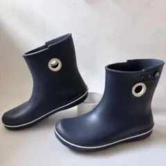CROCSレインブーツ 23㎝(W7)ネイビー雨靴 ショートブーツ スノーブーツ
