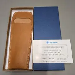 【新品未使用】日本製 ガルフストリーム 明石革匠 本革ペン差し キャメルのサムネイル