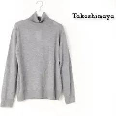 552 新品 訳有 高島屋 タカシマヤ カシミヤ シルク タートルネックニットM