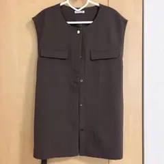 美品 ハニーズ LUSSO ブラウン ノースリーブ ベスト ジレ Lのサムネイル
