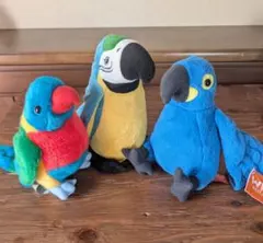 ハワイ限定 80s】DAKIN オウム ペア ぬいぐるみ インコ 当時物 希少