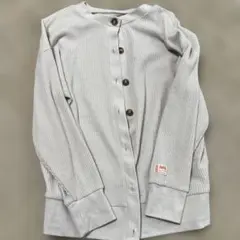 Javaワッフル生地 ボタン付きカーディガン