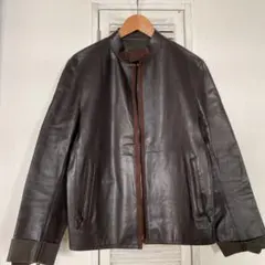 古着　ニールバレット　ムートンジャケット　茶　インナーボア　本革　羊革　M相当 古着 ニールバレット ムートンジャケット 茶 インナーボア 本革