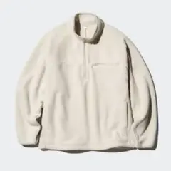 UNIQLO フリースオーバーサイズハーフジッププルオーバー M
