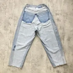 SEEALL シーオール｜再構築 ワイドバギーデニム｜ライトブルー｜S相当