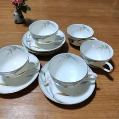 HOYA　和の器　蘭　カップ&ソーサー　5客