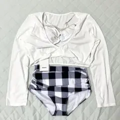水着 セパレート ラッシュガード セット ハイウエスト L