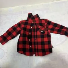 BABYDOLL 赤黒チェック シャツ 90