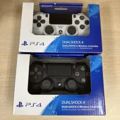 【美品】PS4コントローラー 純正 DUALSHOCK4 ホワイト　ブラック①